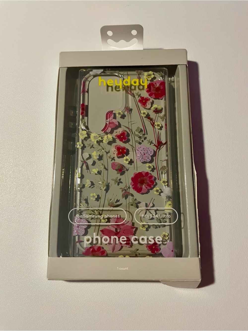 heyday Samsung Galaxy S24 Ultra Pressed Floral Phone Case NIB Botanicals